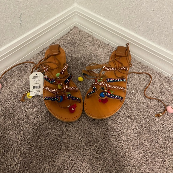Shoes - Brand new with tag pom-pom gladiator sandals